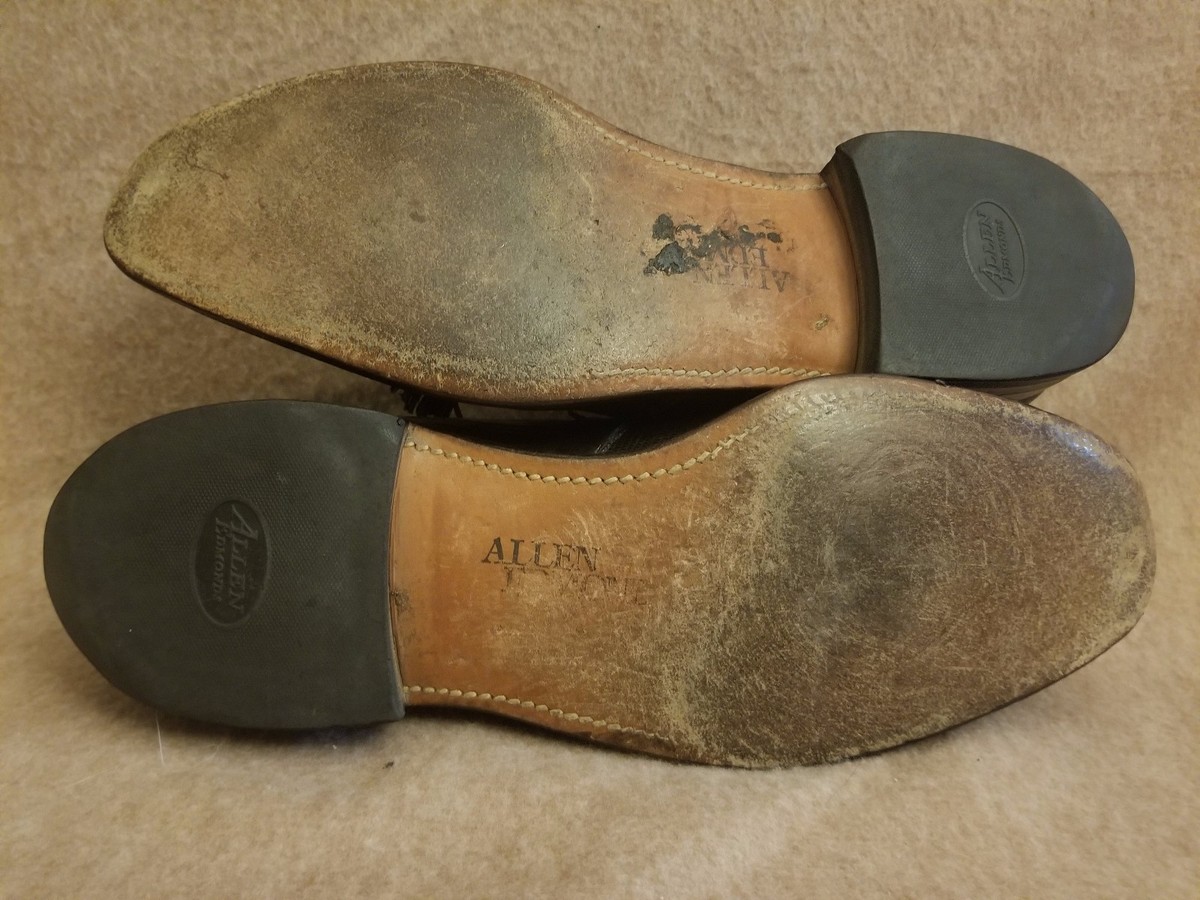 Allen Edmonds Clayton Men Black Loafers Exotic Lizard Skin 