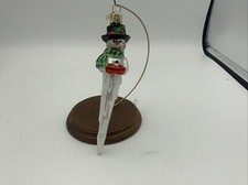 Old World Christmas Merck Ornament Icicle Snowman