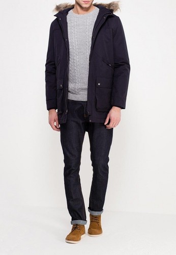 Fishtail Parka with Faux Fur Trim 