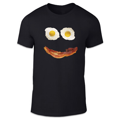 Bacon Smile Unisex T-Shirt - Spaß Geschenk Ei Frühstück Parodie