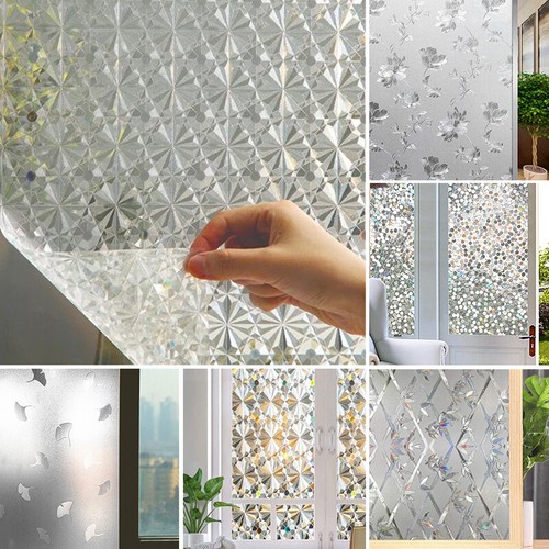 PVC Staticks Privacy Window Glass Film Sticker Cling Frosted Stained Bathroom - Picture 2 of 29
