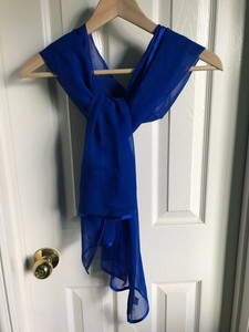 royal blue chiffon wrap