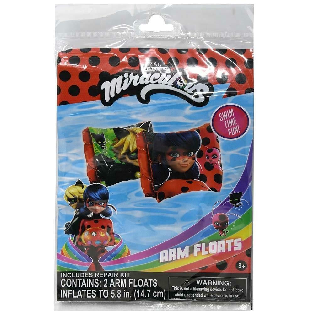 Miraculous Ladybug 3-Pack Inflatable Swim Ring, Beach Ball, Arm Floaties