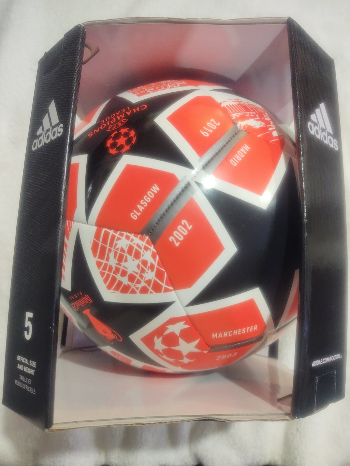 Adidas 20th Anniversary Finale 21 Club Soccer Ball GK3470 Black/Red Size 5  NEW | eBay