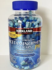 Kirkland Signature Acetaminophen PM, 500 mg, 375 Capsules EXP 11/2027