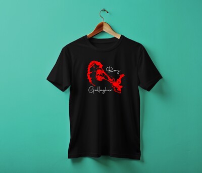 Rory Gallagher Custom  t-shirt BLACK