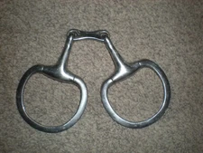 STAINLESS STEEL EGGBUTT SNAFFLE BIT WITH FRENCH LINK 5" English Horse Tack