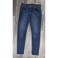 Banana Republic Women Size 28 / 6 Pockets Skinny Whiskered Denim Blue Jeans