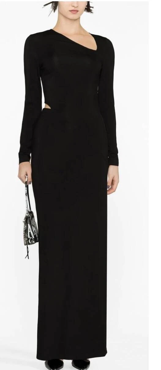 ABITO A MANICHE LUNGHE GIVENCHY COUTOUT LATERALE NERO FR 42 US 10