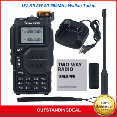 UV-K5 5W 50-599MHz Walkie Talkie Handheld Transceiver 200-CH for AM Airband os67