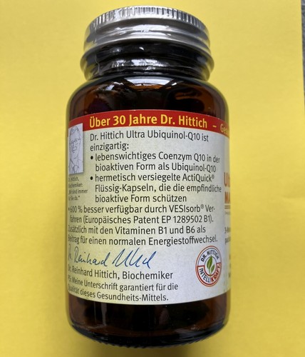 Dr. Hittich Ultra Ubiquinol-Q10 MAX Effect 3 Monate 90 Kapseln - Bild 3 von 3