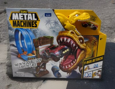 Zuru Metal Machines T-Rex Attack Double Loop Track Car Playset Wild Thing S5