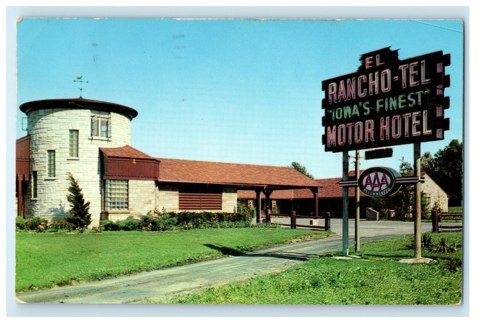 1955 El Rancho Iowa's Finest Motel Hotel Davenport Iowa IA Vintage Postcard eBay