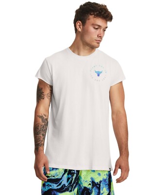 T-shirt homme Project Rock manches capuche Under Armour moyen neuf
