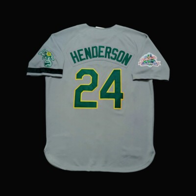 #ad #ad Rickey Henderson Jersey Oakland A#x27;s 1989 World Series Battle Of The Bay Patch 🎁 $89.49