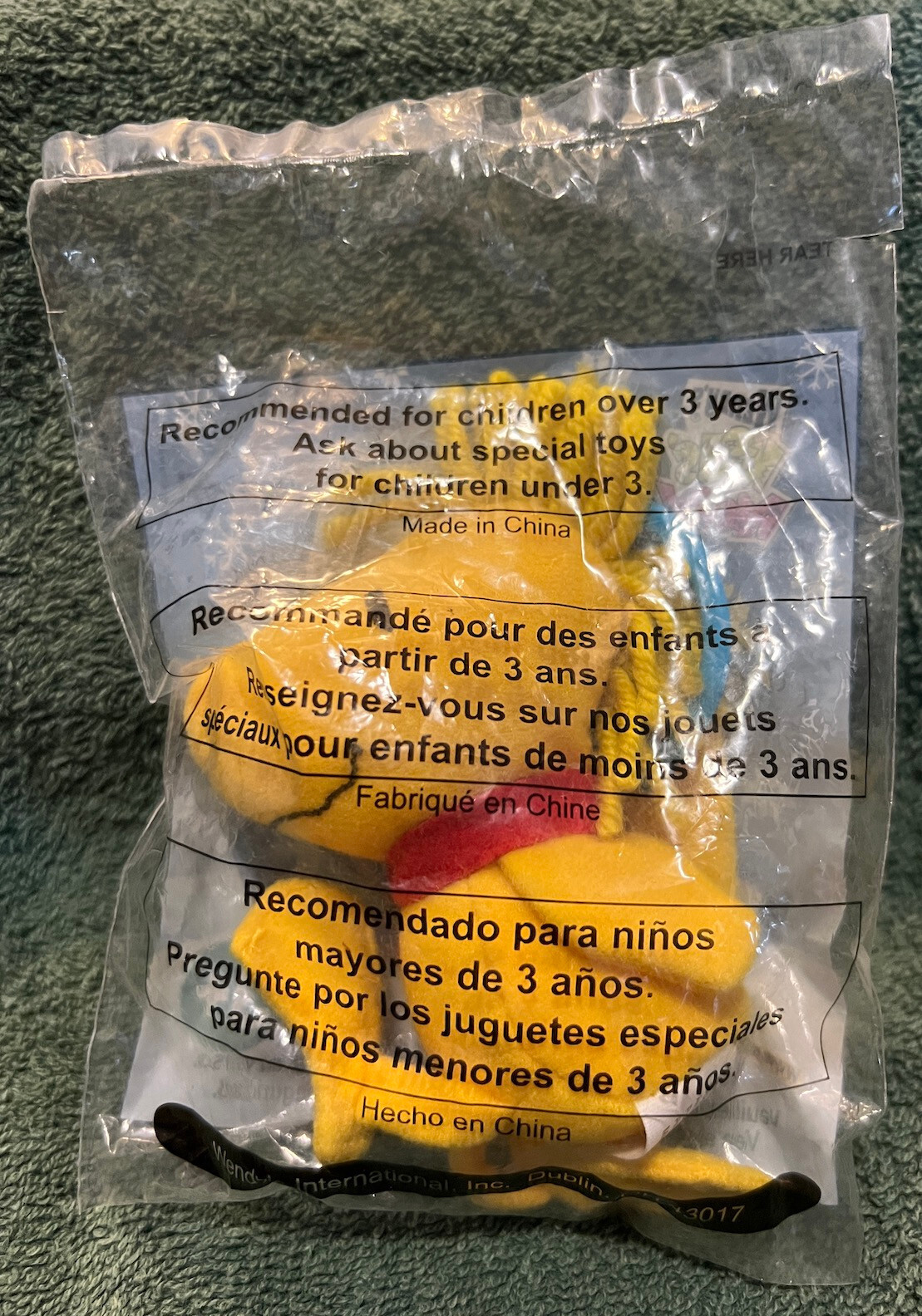 Soft squishy Woodstock plush toy from Schulz PEANUTS Wendy's 2006 NIOP