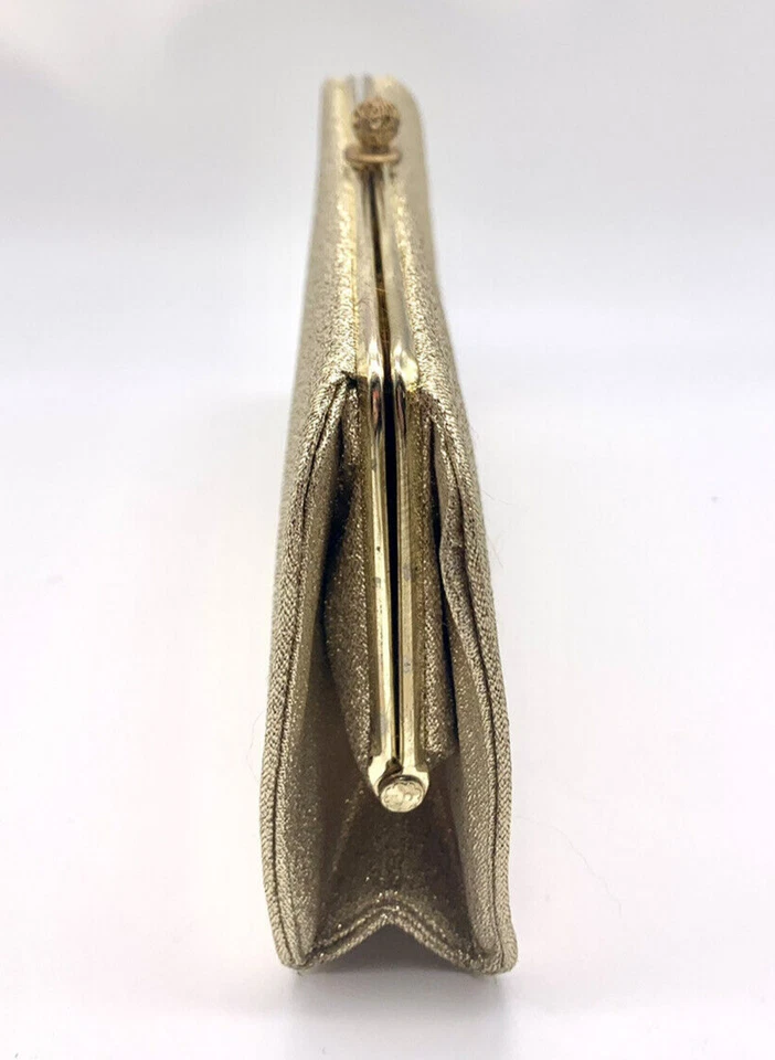 复古 70 年代金色闪亮晚装手包钱包扣 Rulo 创作舞会婚礼徽章 — 第 4/4 张图片