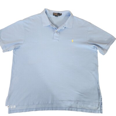Polo Ralph Lauren Shirt Mens 2XB Light Blue Short Sleeve Casual Pony Golf