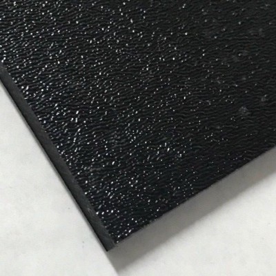 ABS Black Plastic Sheet 1/16'' x 12'' x 12  Textured 1 Side Vacuum Forming Pack 10