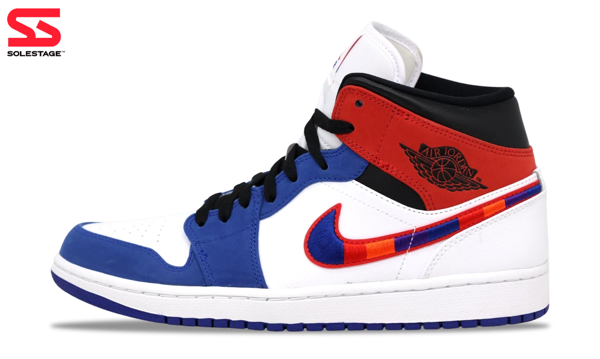 Nike Jordan 1 Mid Multicolored Swoosh 2020 852542 146 Men s Size