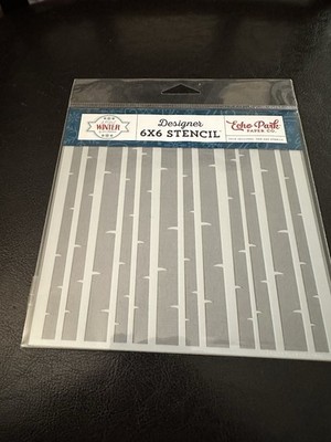 Echo Park Winter Aspen Stencil 6 X 6 New Cardmaking Scrapbooking Crafts