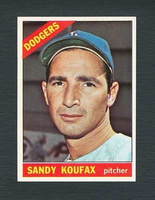 1966 Topps #100 Sandy Koufax - Near Mint Condition - w/bright, glossy surface