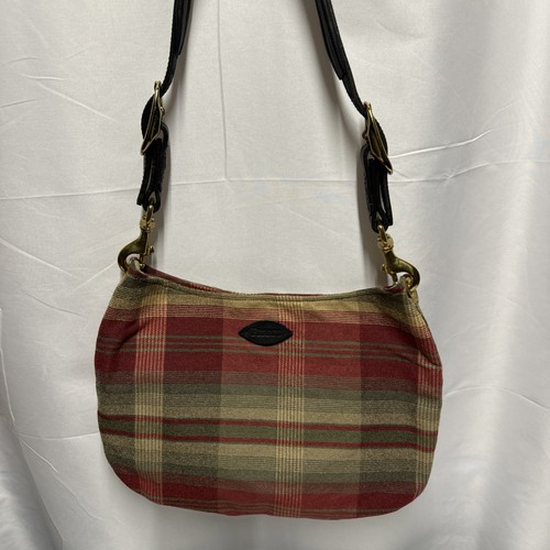 Perri's Equestrian Large plaid red/geen/tan Handbag NWOT