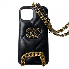 CHANEL Women's COCO Mark iPhone Case Chain Shoulder Bag, Size 30, for iPhone...