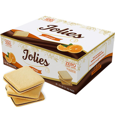 Chocolate Cookies, Dark Orange Jolies, Gluten Free, Sugar Free, 20 Crispy