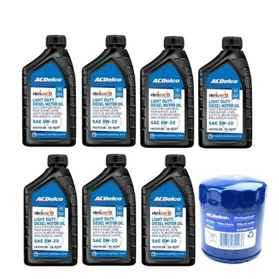 #ad ACDelco DexosD Oil Change Kit 0W 20 Light Duty Diesel Engine Oil 19370138 10 9 $82.00
