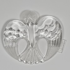 Clear Acrylic Dove Ornament   Small Peace Bird Christmas Decor 2.5" 