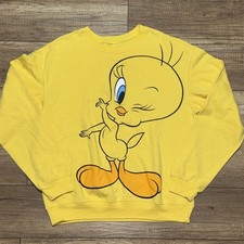 Warner Brothers Looney Tunes Tweety Bird Graphic Pullover Sweatshirt Womens M