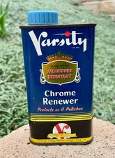 Vintage Varsity Chrome Renewer Can 8oz 1937 E...