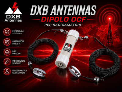 DIPOL MULTIBAND OCF HF 40-20-15*-10 METER - 1000 Watt Pep