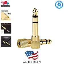 6.35mm 1/4 inch Male to 3.5mm 1/8 inch Female Stereo Audio Headphone TRS Jack...