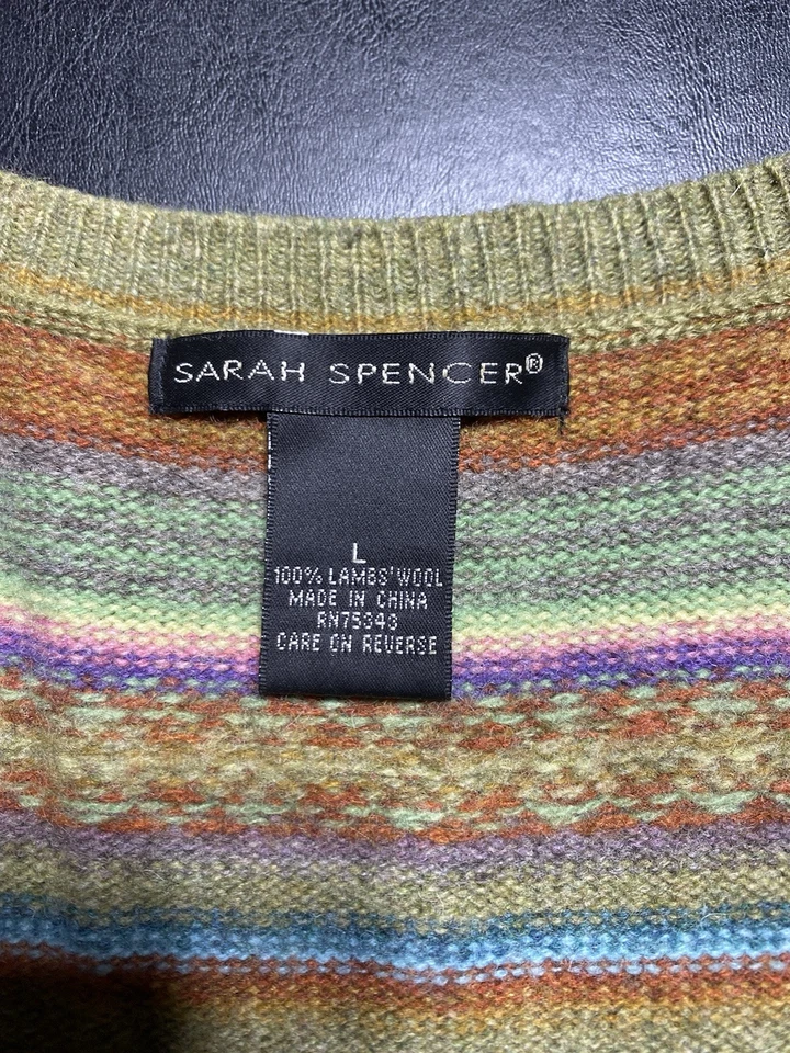 Suéter Sarah Spencer 100 % lana de cordero talla grande  Foto 2 de 3