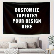 Custom Tapestry Upload Photo Text Personalize...