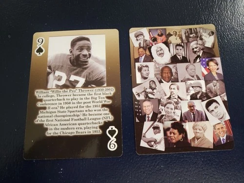 Willie Thrower American football player Playing Card Prominent African American