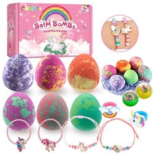 Easter Bath Bombs for Kids with Surprise Inside- Dino Egg Bath Bombs for Girl...