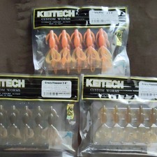 Keitech Crazy Flapper 2.4in Orange Chartreuse Rock Pepper Pink Shrimp
