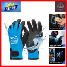 Waterproof Thermal Winter Work Gloves for Men & Women Blue XL 1 Pair