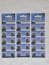 New LiCB Batteries LR44 AG13 357 303 1.5V 3 Packs of 10 Expire 12-2028