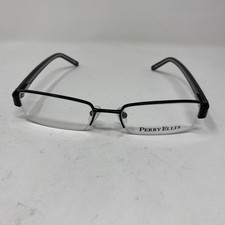 PERRY ELLIS EYEWEAR PE 908A-1 51/18/135 BLACK CLEAR Half Rim FLEX HINGE Y381