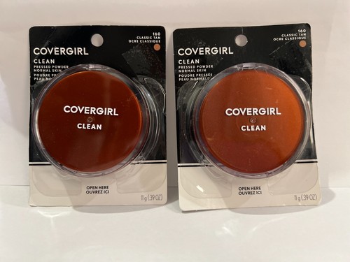 Covergirl Clean Pressed Powder 11g / 0.39oz 2PK --160 Classic Tan