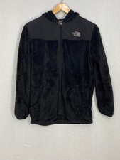 The North Face Full Zip Osito Fleece Jacket Girls Black Lining Logo Hooded XL