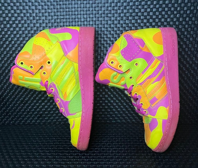 Size 10 - Jeremy Scott x adidas Instinct High Neon Camo for sale