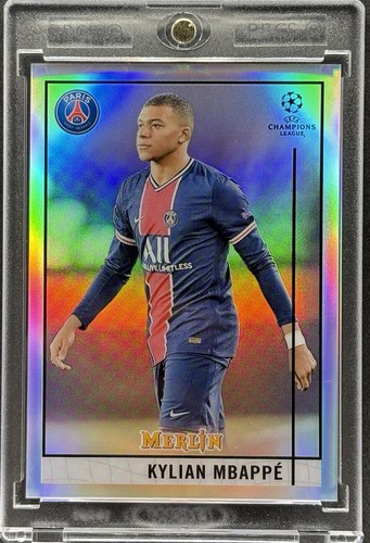 Kylian Mbappe SILVER HOLO REFRACTOR CARD TOPPS CHROME WORLD CUP FRANCE