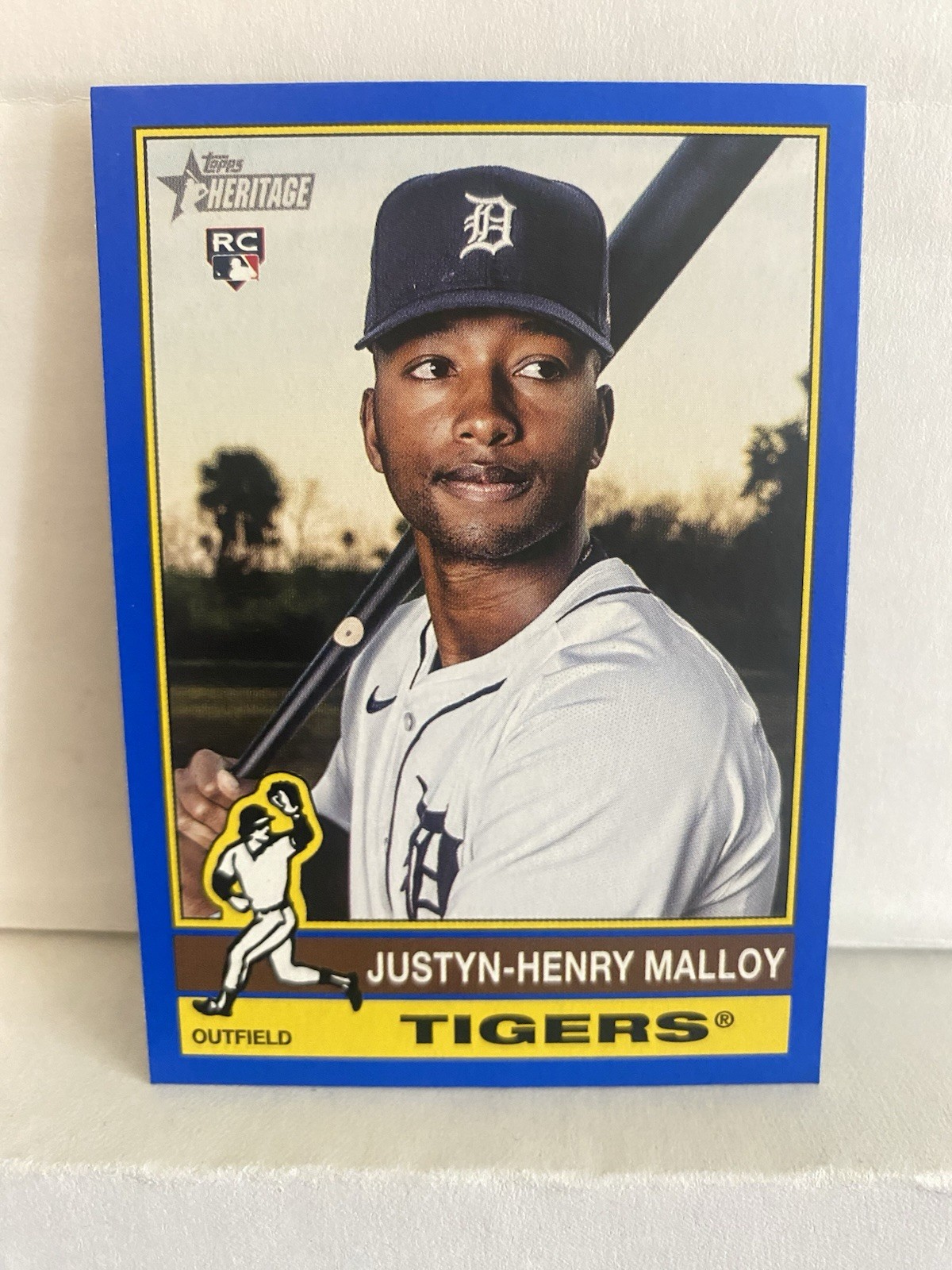 2025 Topps Heritage Justyn-Henry Malloy #305 Dark Blue Border Rookie RC Tigers