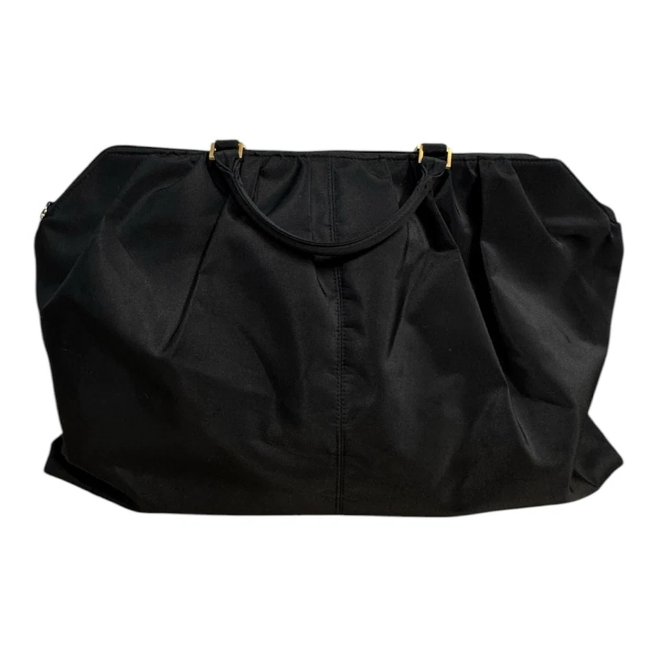Donna Karan Cosmetics Large Tote Duffle Weekend Bag Black Nylon Travel Work - Image 3 of 4