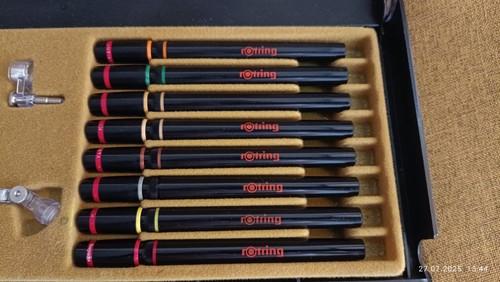 rOtring Variant Set of 8 drawing pens in case GERMANY VTG - Picture 4 of 10
